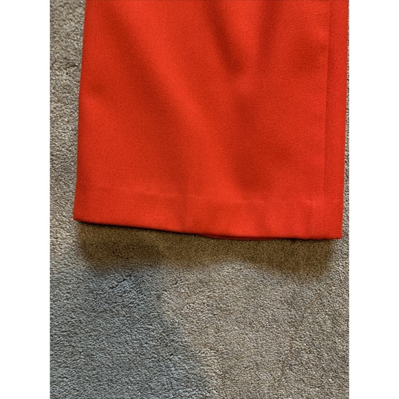 Levis High Waist Trouser Pants 16 Straight Leg Polyester Red‎ Vintage 70s 80s - Picture 4 of 9